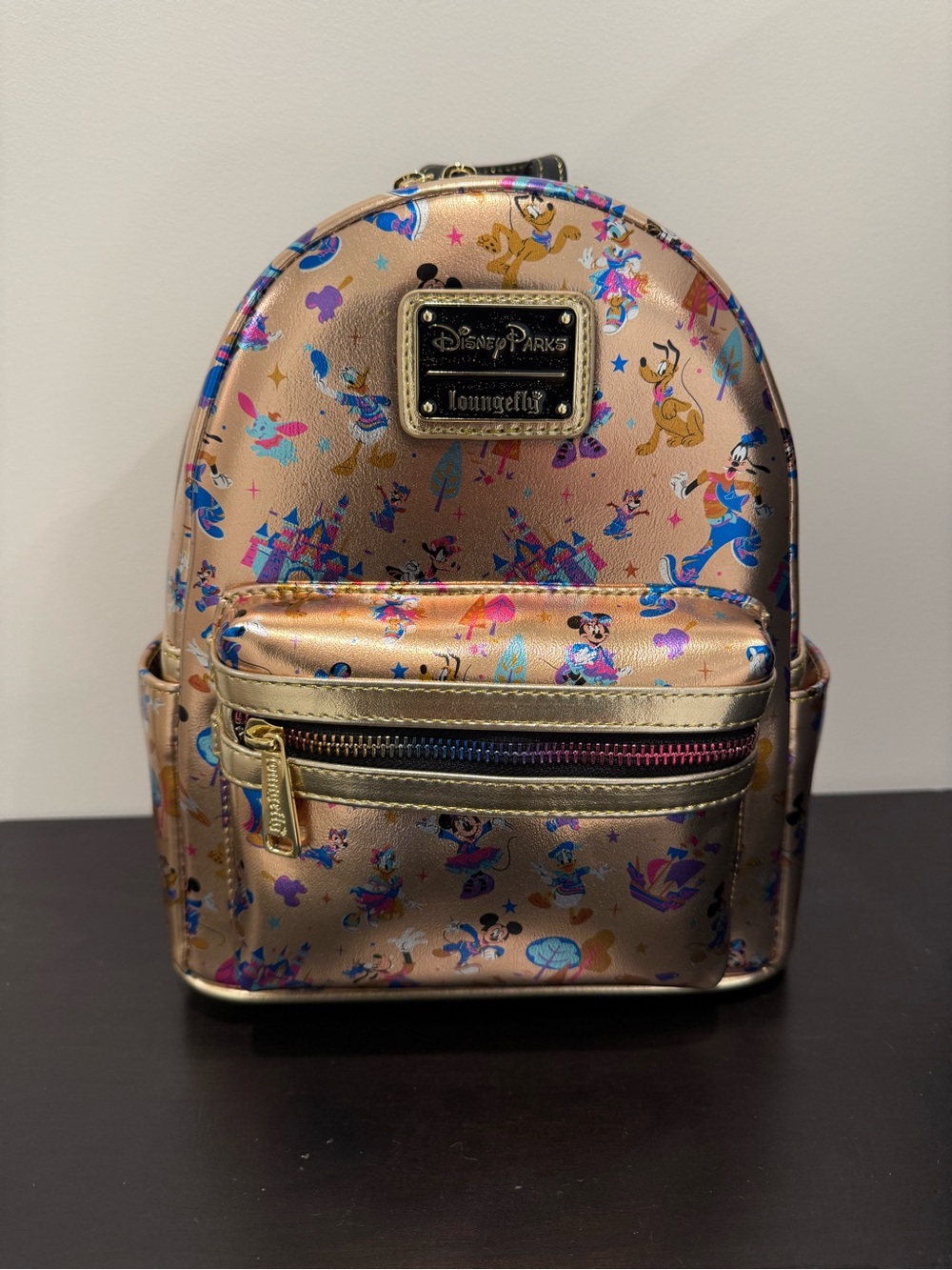 Disney 70th Anniversary Gold character print Mini Backpack
